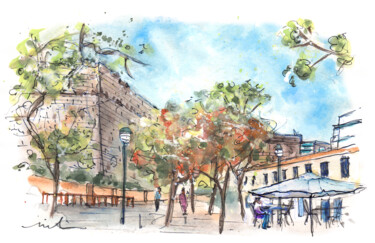 Ibiza Town 13 Peinture intitulée "Ibiza Town 13" par Miki De Goodaboom, Œuvre d'art originale, Aquarelle