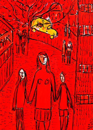 Pintura intitulada "Piscine à la Butte…" por Jean Mirre, Obras de arte originais, Óleo