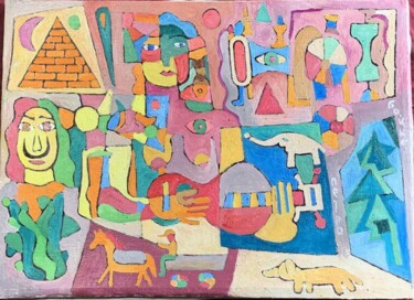 Schilderij getiteld "Forward" door Petro Boyko, Origineel Kunstwerk, Olie