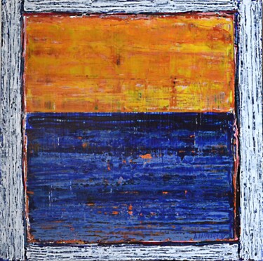 Painting titled "SEA AND SKY 4" by Dimitra Papageorgiou, Original Artwork, Acrylic