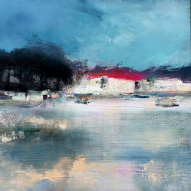 Peinture intitulée "Cabane au bord de l…" par Marianne Quinzin, Œuvre d'art originale, Acrylique
