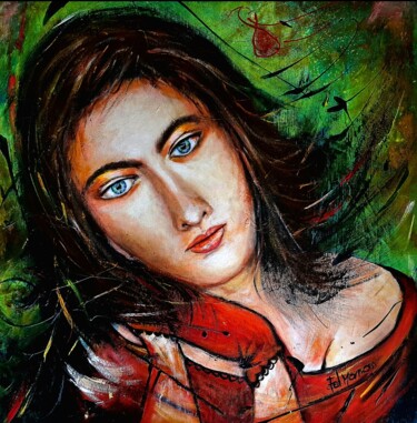 Peinture intitulée "" Fanny "" par Edwige Manon (edman), Œuvre d'art originale, Acrylique