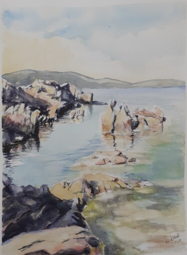 Calanque de la Galère 绘画 标题为“Calanque de la Galè…” 由Eve Elikoff, 原创艺术品, 水彩