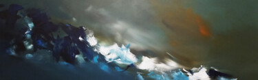 Painting titled "Evasion n°51" by Elbéger, Original Artwork, Acrylic Mounted on Wood Stretcher frame