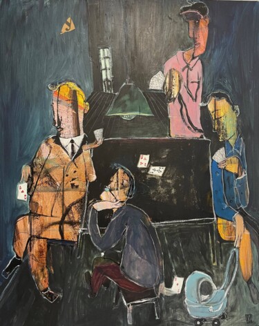 Pittura intitolato "The Babysitters" da Ilya Volykhine, Opera d'arte originale, Olio