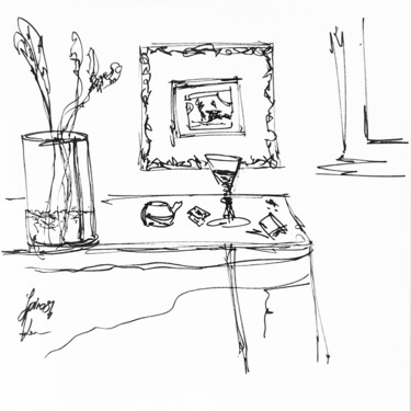 图画 标题为“2 sans-titre” 由Adam Spinosa, 原创艺术品, 中性笔