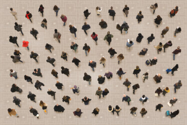 Fotografie getiteld "The World From Abov…" door Werner Roelandt, Origineel Kunstwerk, Digitale fotografie Gemonteerd op Alum…