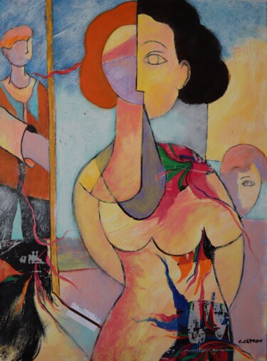 Pintura intitulada "Subway" por Gérard Capron (G.CAPRON), Obras de arte originais, Acrílico