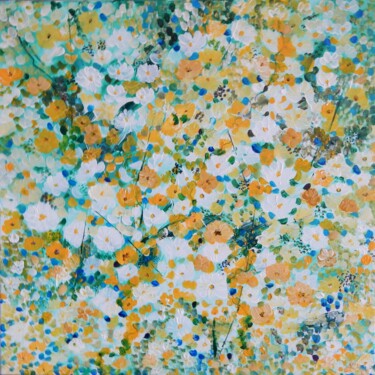Painting titled "L'arrivée du printe…" by Lydie Massou, Original Artwork, Acrylic
