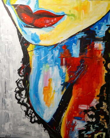 Pittura intitolato "Dekolt" da Stach, Opera d'arte originale, Acrilico