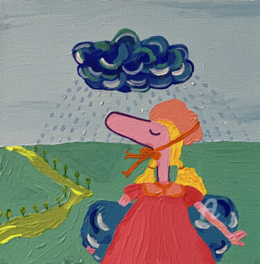 "MY CLOUD" başlıklı Tablo Nida Acun tarafından, Orijinal sanat, Akrilik Ahşap Sedye çerçevesi üzerine monte edilmiş