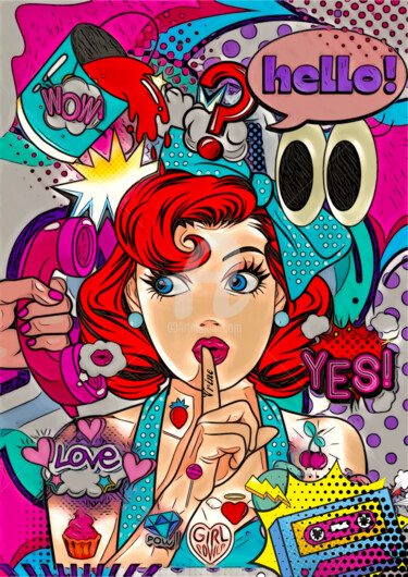 数字艺术 标题为“Girl Power” 由Vrineart, 原创艺术品, 数字油画