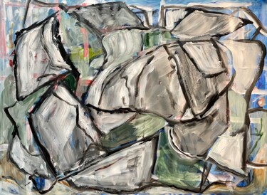 Schilderij getiteld "Rocky walk" door Alfredo Machado Zingg, Origineel Kunstwerk, Acryl