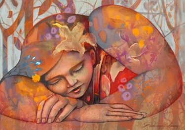 数字艺术 标题为“Automne” 由Frédérique Lecoq, 原创艺术品, 数字油画