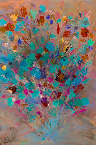 Digitale Kunst getiteld "LE BOUQUET Edited V…" door Philippe Ceulemans, Origineel Kunstwerk, 2D Digital Work Gemonteerd op A…
