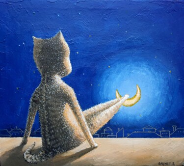 绘画 标题为“Contemplation” 由Rakhmet Redzhepov, 原创艺术品, 油 安装在木质担架架上