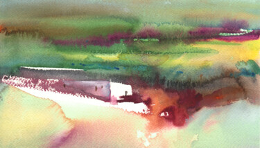 「Late Afternoon 35」というタイトルの絵画 Miki De Goodaboomによって, オリジナルのアートワーク, 水彩画