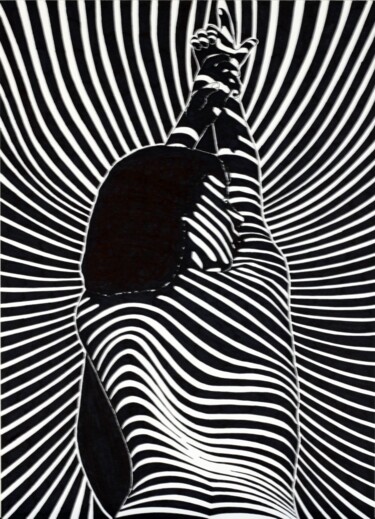 "Lie on the lines 5" başlıklı Resim Ibrahim Unal tarafından, Orijinal sanat, Işaretleyici