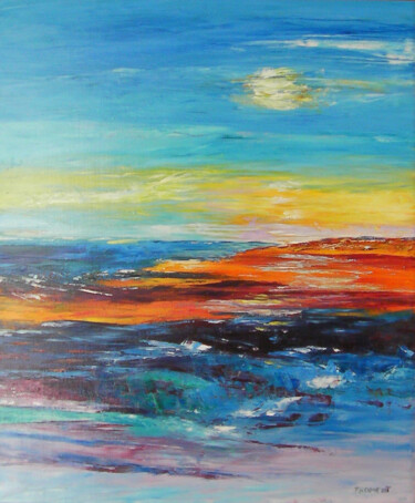 Peinture intitulée "MARINE  REF. 311H" par Michèle Froment, Œuvre d'art originale, Huile Monté sur Châssis en bois