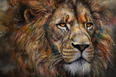 Lion. “Sacred Animals” collection. Artwork #35 数字艺术 标题为“Lion. “Sacred Anima…” 由Olga Sukhikh (Lolly Shine), 原创艺术品, 数字打印
