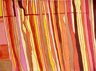 Peinture intitulée "Strates verticaux" par Georges Lievre, Œuvre d'art originale, Acrylique
