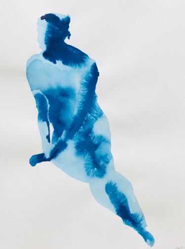 Peinture intitulée "Nu féminin #16_alan…" par Pierre Charpentier, Œuvre d'art originale, Encre