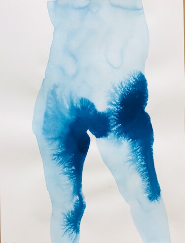 Peinture intitulée "Nu féminin #17_Déha…" par Pierre Charpentier, Œuvre d'art originale, Encre