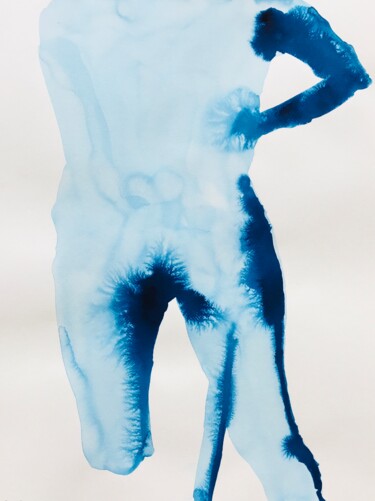 Peinture intitulée "Nu féminin #15_Entr…" par Pierre Charpentier, Œuvre d'art originale, Encre