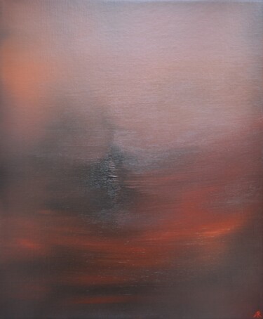 Painting titled "Down" by Antonina Runovska, Original Artwork, Oil Mounted on Wood Stretcher frame
