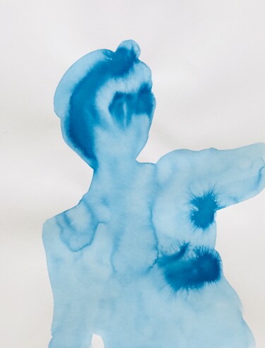 Peinture intitulée "Nu féminin#13_Attir…" par Pierre Charpentier, Œuvre d'art originale, Encre