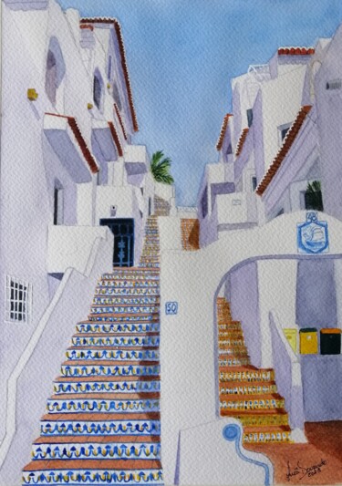 Um Recanto no Monte do Carvoeiro, Algarve Painting titled "Um Recanto no Monte…" by Inês Dourado, Original Artwork, Watercolor