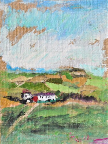 「Where houses are dw…」というタイトルの絵画 Tonino Gottarelliによって, オリジナルのアートワーク, アクリル