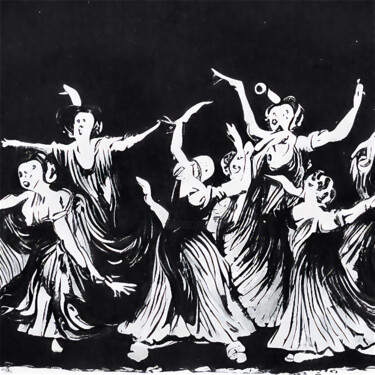 数字艺术 标题为“IN THE STYLE OF GOY…” 由Josep Domènech, 原创艺术品, AI生成的图像 安装在纸板上