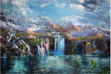 Painting titled "BELOW OF SUMMIT" by Abhishek Singh, Original Artwork, Acrylic