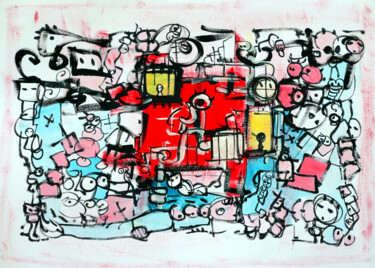 Pittura intitolato "Temporary wonder" da Riccardo Vitiello, Opera d'arte originale, Acrilico