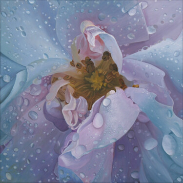Peinture intitulée "Rose 04" par Odile Faure, Œuvre d'art originale, Huile Monté sur Châssis en bois