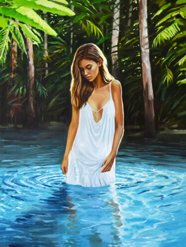 绘画 标题为“The tropical beauty” 由Serghei Ghetiu, 原创艺术品, 油