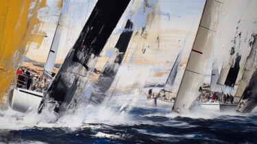 Peinture intitulée "Regate" par Lino Scerbo, Œuvre d'art originale, Acrylique Monté sur Châssis en bois
