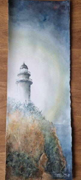 Destellos del faro Pintura titulada "Destellos del faro" por Joana Bisquert, Obra de arte original, Acuarela Montado en Otro panel rígido