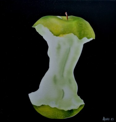 Peinture intitulée "Délices de pomme" par Aéro, Œuvre d'art originale, Acrylique Monté sur Châssis en bois