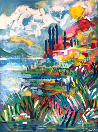 Peinture intitulée "PAYSABSTRAIT" par Michel Pawlak, Œuvre d'art originale, Acrylique Monté sur Châssis en bois