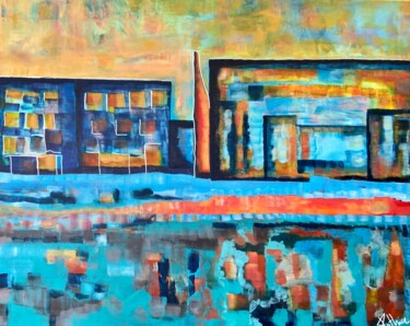 Pittura intitolato "Morning Lights" da Stéphanie Pothier, Opera d'arte originale, Acrilico Montato su Telaio per barella in…