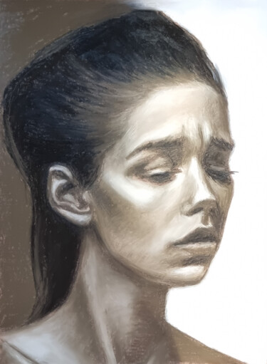 Pastel portrait 0523-02 图画 标题为“Pastel portrait 052…” 由Artmoods Tp, 原创艺术品, 粉彩