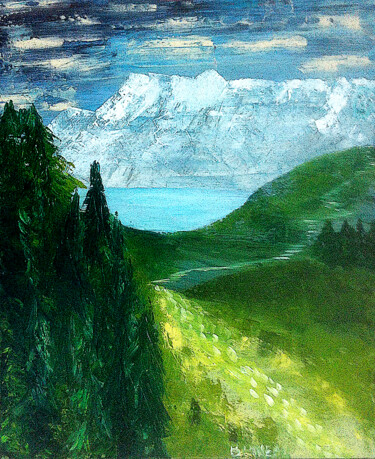 Peinture intitulée "H063F20 Chemins de…" par Bernard Pineau, Œuvre d'art originale, Huile
