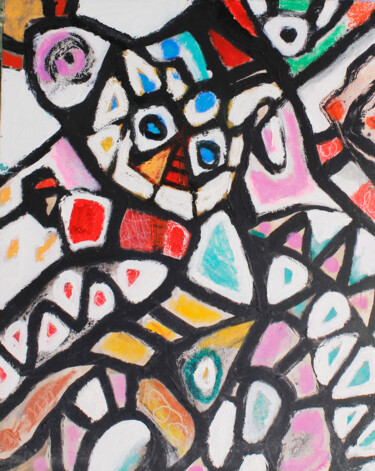 Painting titled "Mariposas 2.  -  Bu…" by Albert Cruells, Original Artwork, Oil Mounted on Wood Stretcher frame
