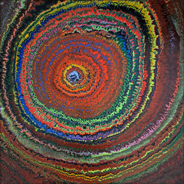 Painting titled "Circle" by Pavel Krasheninin, Original Artwork, Pigments