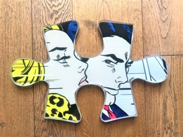 Γλυπτική με τίτλο "ArtPuzzle PIECE #007" από Artcadebites, Αυθεντικά έργα τέχνης, Ρητίνη