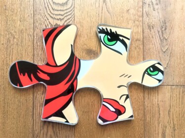 Γλυπτική με τίτλο "ArtPuzzle PIECE #008" από Artcadebites, Αυθεντικά έργα τέχνης, Ρητίνη