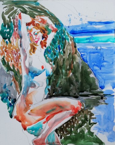 Favorite Place Painting titled "Favorite Place" by Jelena Djokic, Original Artwork, Watercolor