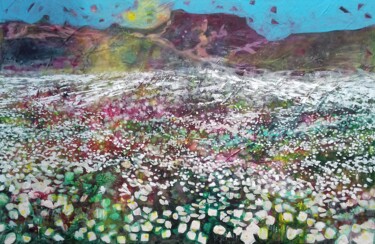 Peinture intitulée "Paysage et liberté" par Lorenz, Œuvre d'art originale, Acrylique Monté sur Châssis en bois
